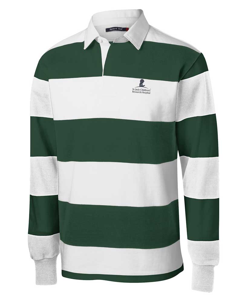 Primary image St. Jude Striped Rugby Polo